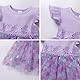FYMNSI Baby Mädchen Meerjungfrau Kleid Kleinkinder Kinder Prinzessin Tüll Tütü Geburtstag Partykleid A-Linie Festliches Festkleid Sommerkleid Freizeitkleid Lila 5-6 Jahre