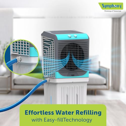 Image of Symphony Maxwind 120EX Desert Air Cooler | Powerful Exhaust Fan | 3-Side Honeycomb Cooling Pads | CFD Technology | Energy-Efficient Cooling | Easy-Fill Tank | 1 Year Warranty