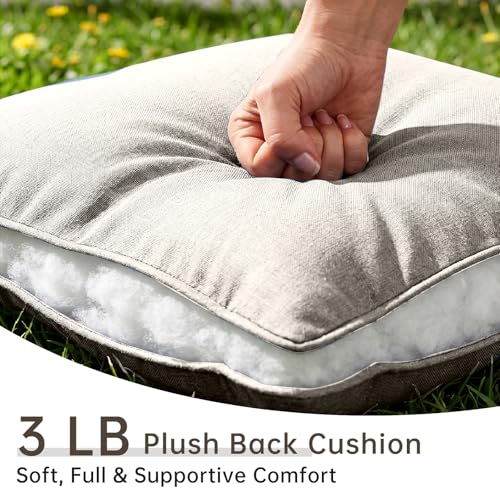 Image of Luxury Outdoor Seat Cushion Set-22 x 24 x 6 Inch Outdoor Chair Cushions with Water Resistant & Removable Cover Outdoor Cushions for Patio Furniture Chair Sofa Couch