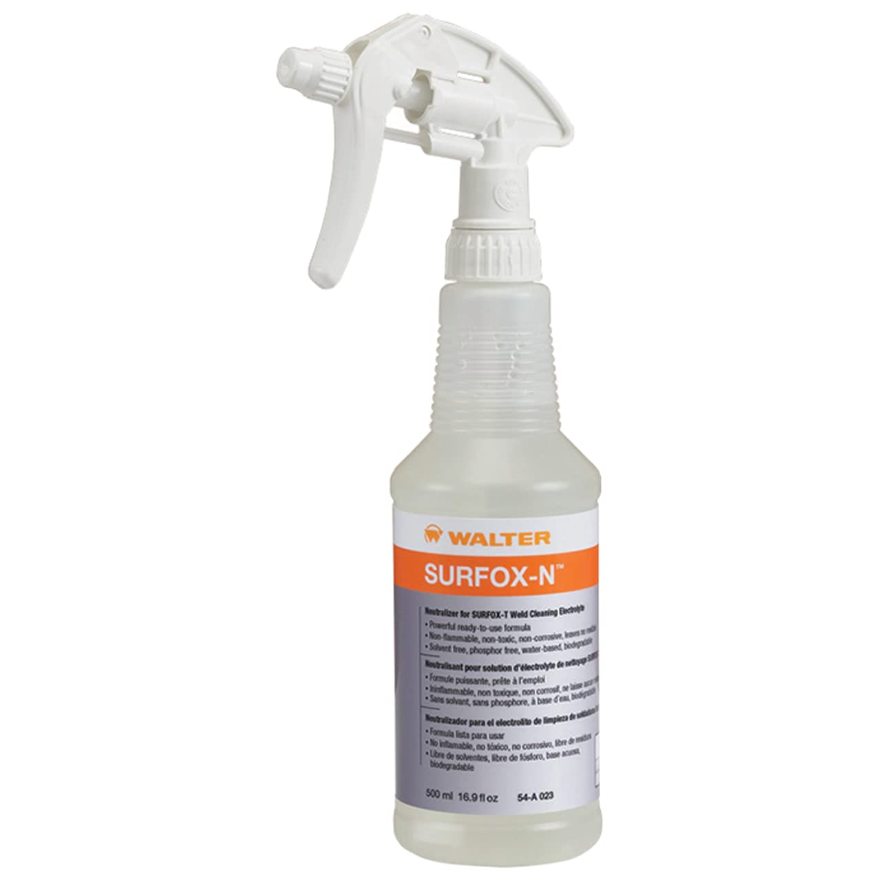 Walter 54A023 Surfox-N Cleaning and Neutralizing Formula, Trigger Sprayer Bottle, 500ml / 16.9 fl. oz., 12 pack