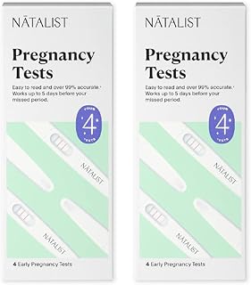 Natalist Pregnancy Tests Early Home Detection Kit for Women - Clear & Accurate Rapid Results Ease Your Mind up to 5 Days Before Missed Period - 4 Count (Pack of 2)