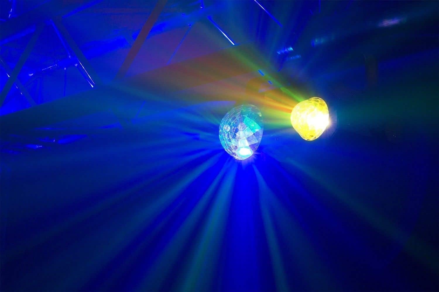 BeamZ LEDWAVE Discolicht Partylicht 5-in-1 LED DJ-Lichteffekt Musikgesteuert mit Fernbedienung, UV Schwarzlicht und Strobo, Jelly Ball, Water Wave, Lichtorgel, DJ Licht Komplett, Partybeleuchtung