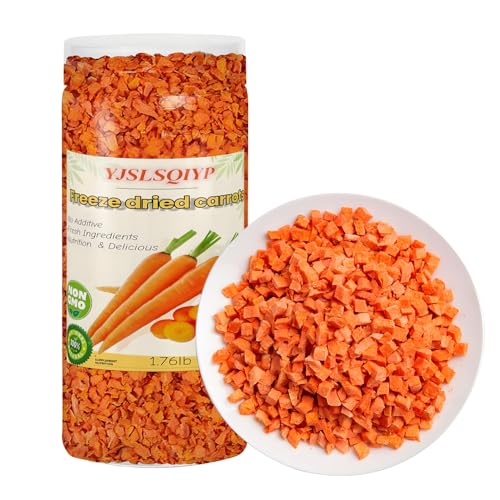 Freeze-Dried Diced Carrots - 1.76lb (28oz) Jar | Long Shelf Life Pantry Staple | Emergency Food Cooking & Snacking | Vegan Non-GMO No Preservatives. Non-GMO Dehydrated Diced Carrots.