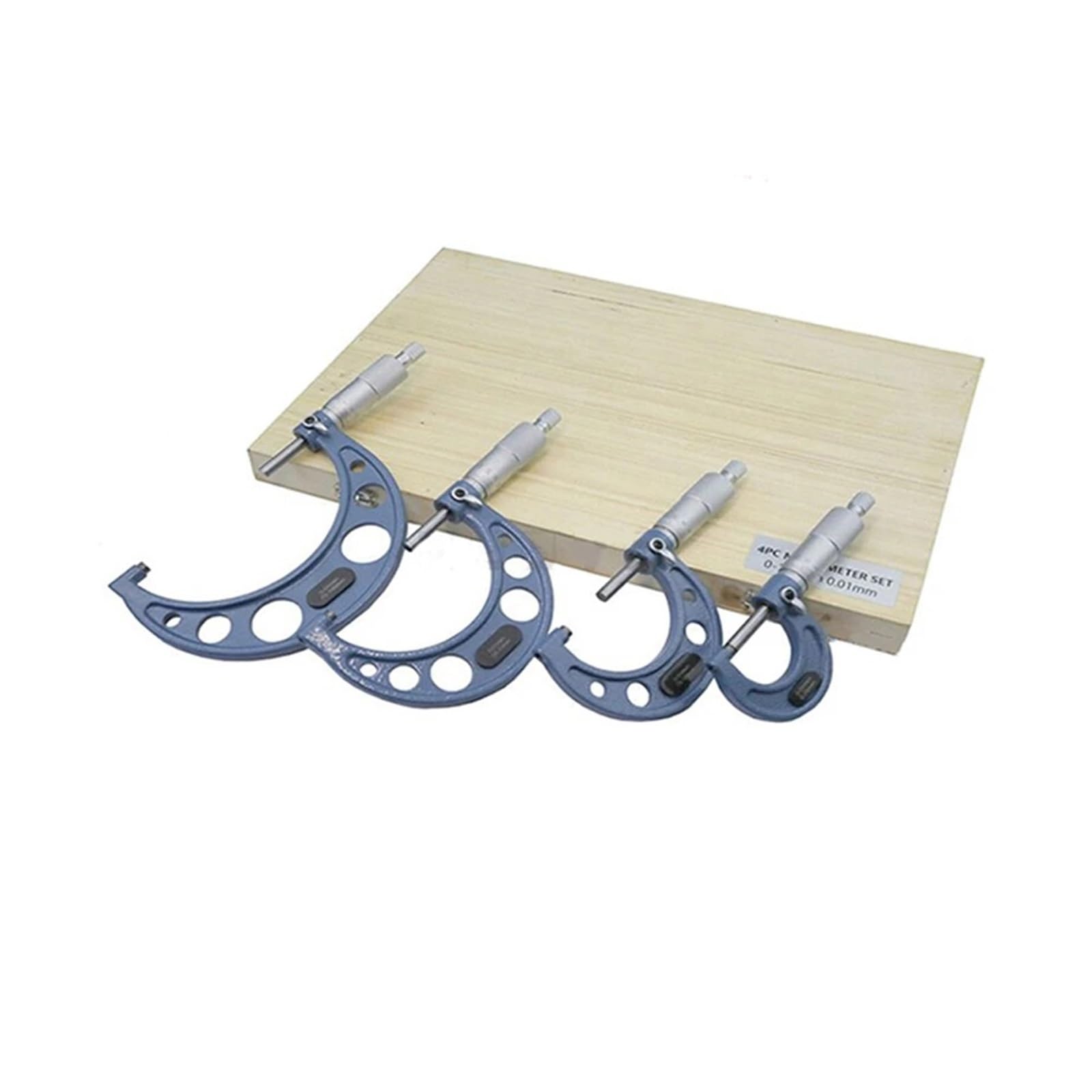Bügelmessschraube 6 stücke/4 stücke/3 stücke 0-150mm Außen Mikrometer Set 0-25 25-50 50-75 75-100 100-125 125-150 mikrometer Kit Stange Messschieber Messen Werkzeug(0-100mm)