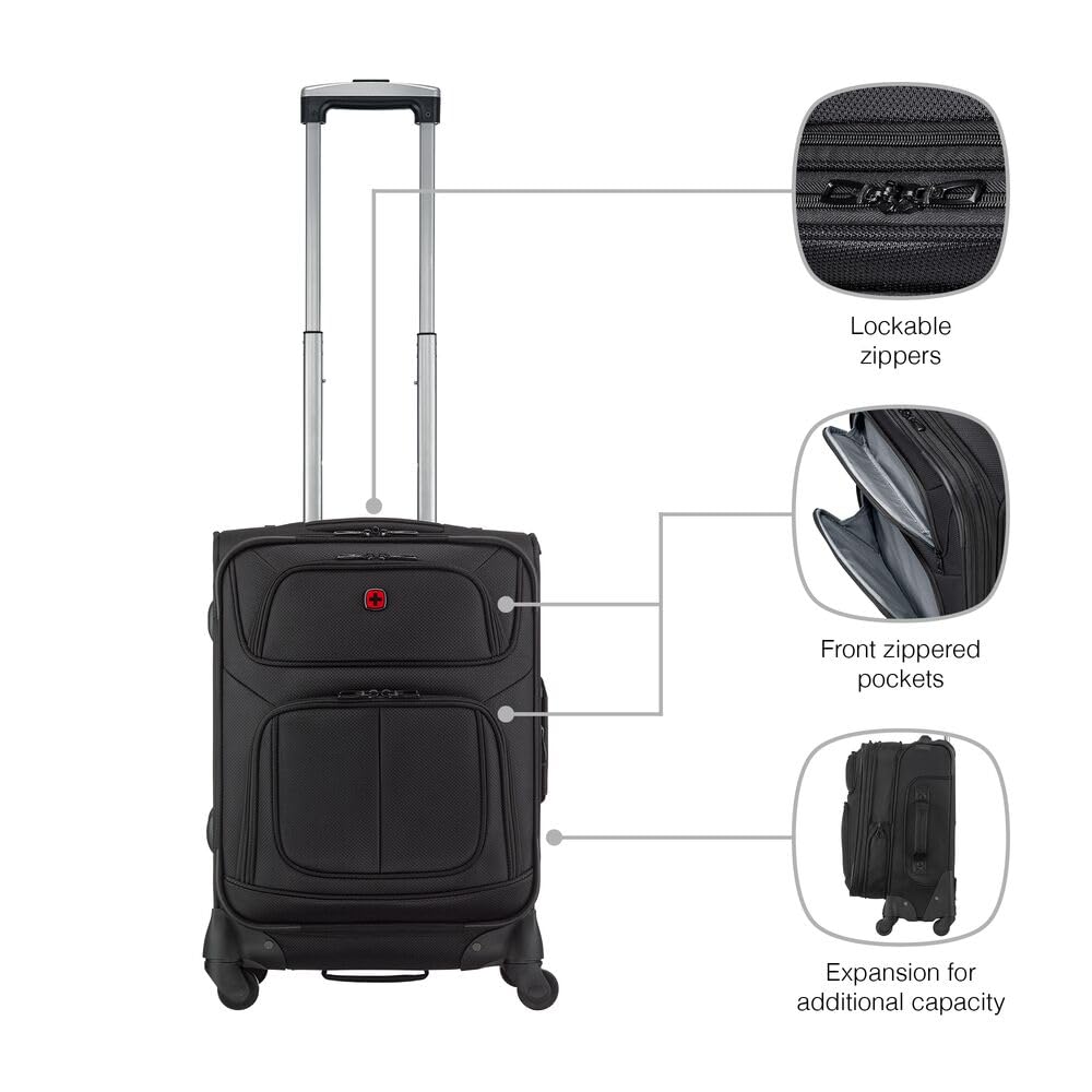 Wenger Sion Maleta de Carcasa Blanda, Trolley, expandible, Mujer, Hombre, Viajes, Vacaciones