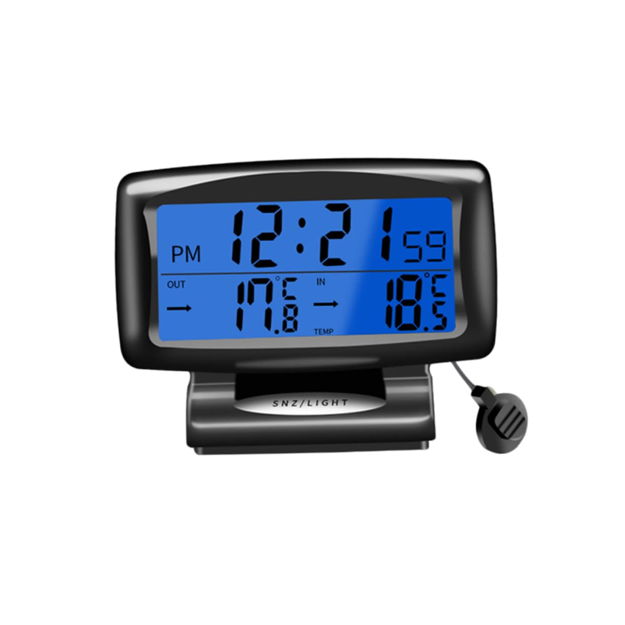 FELTECHELECTR Car Luminous Thermometer with Dual Temperature Display Gauge for Easy Installation and Night Reading Car Dashboard Decoration