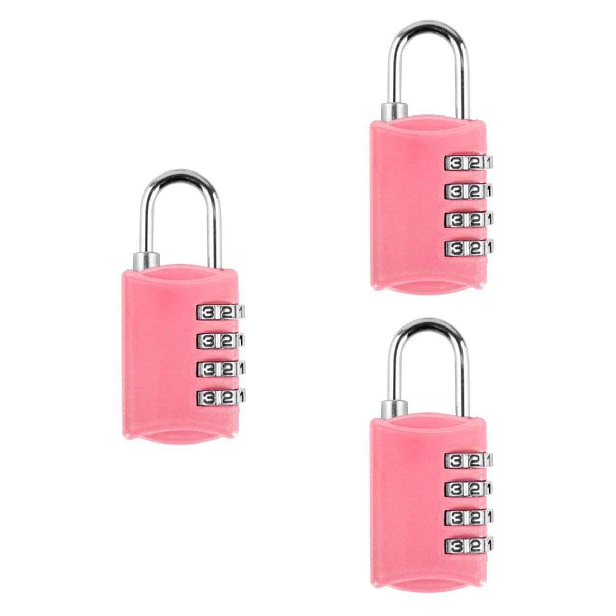Mobestech Lucchetti Per Bagagli Approvati Da 3 Pezzi Custodia Con Lucchetto A Combinazione Per Viaggi 4 Password Antifurto Viaggio