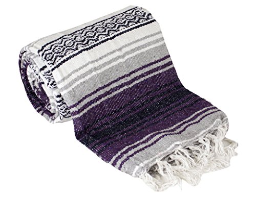 Mexican Blanket Purple Yoga Throw