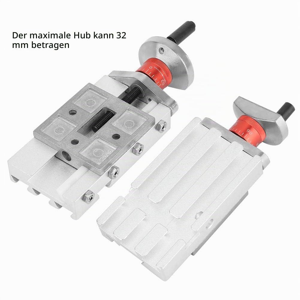 Z008M Kompakte Eisen-Metall-Kreuzschlitten-Aluminiumlegierung, Teile mit linearer Bewegung Schieberegler 32 mm für Z-Achsen- und Y-Achsen-Bearbeitung
