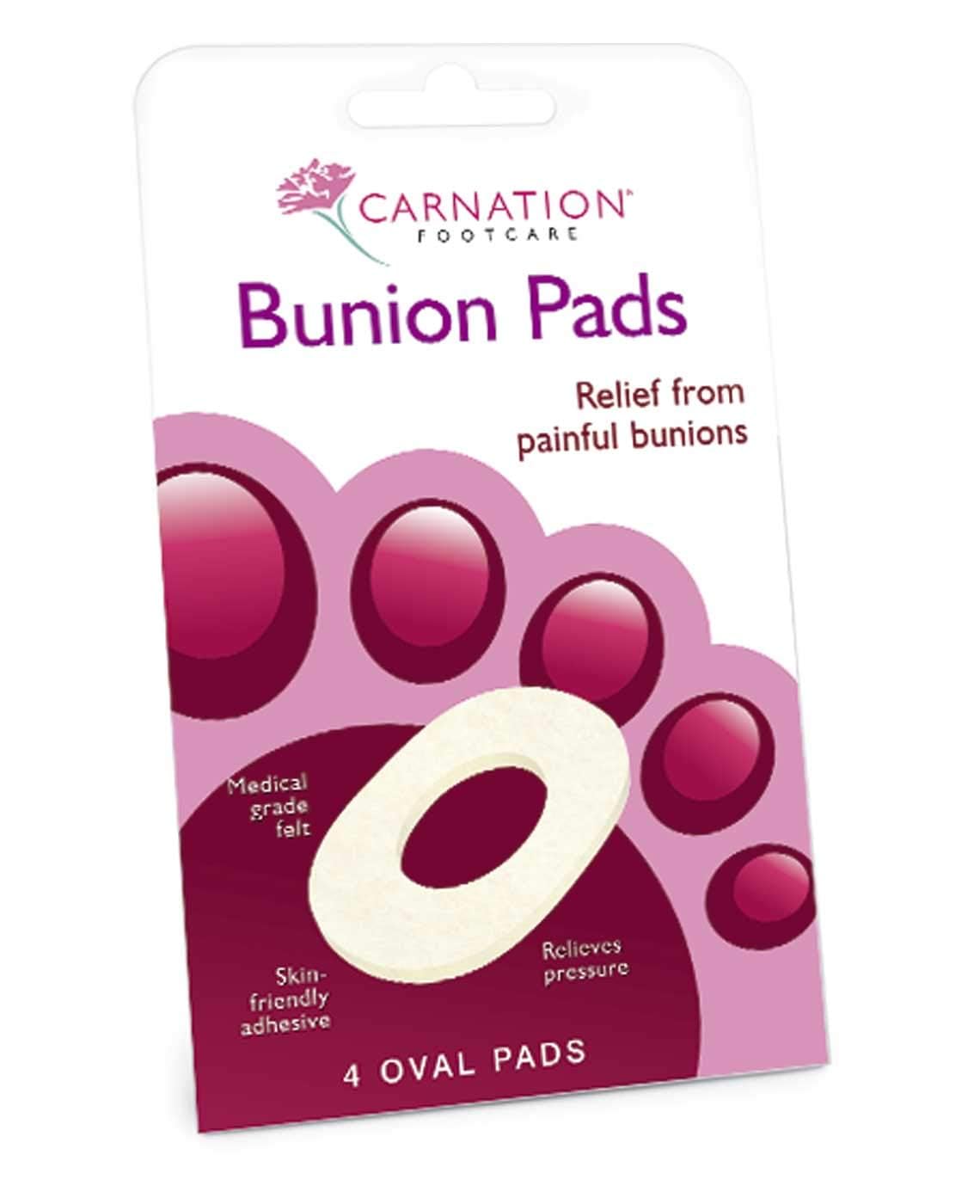 Carnation Bunion Pads (4) Relif From Painful Bunions Foot Health