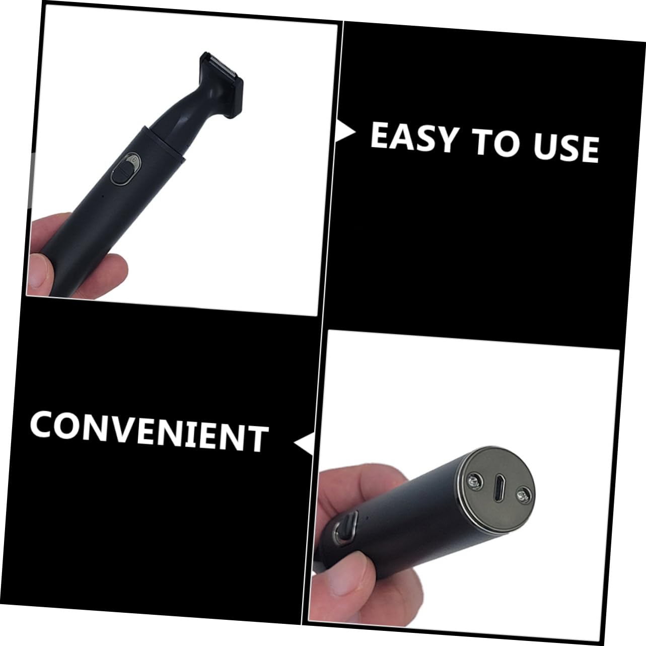 TOPPERFUN 1 set Rasoio Elettrico per Trimmer per Naso Sopracciglia e Design Rimovibile e Ricaricabile Facile Adatto per Uso Domestico