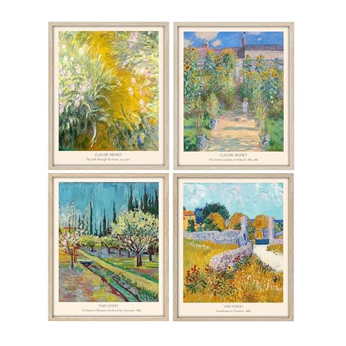 Impresiones artísticas de pared vintage de Van Gogh y Monet para decorar tu dormitorio