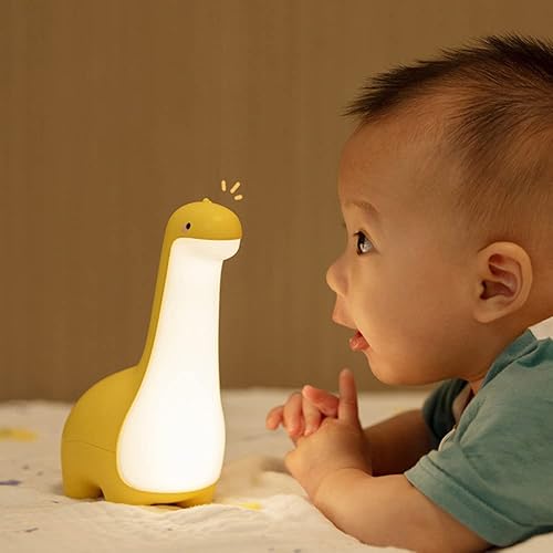 Miniatura 2 de Lámpara de noche de dinosaurio, luz nocturna regulable recargable por USB, luz de sueño para dormitorio de niños, regalos lindos para niñas, niños,
