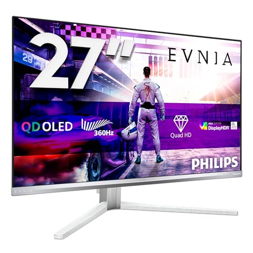 Philips Monitor 27M2N8500 26.5" 2560x1440, WQHD, 360Hz, QD-OLED Panel, 0.03ms GtG, USB-C Speakers (HDMI2x 2.1 DP 1x 1.4) Adaptive Sync, HDR400 TrueBlack, FreeSync Prem. Pro, G-Sync Comp., Argento