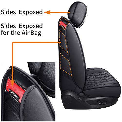 Image of Aierxuan Car Seat Covers for Ford F150 F250 F350 F450 Truck (Black)