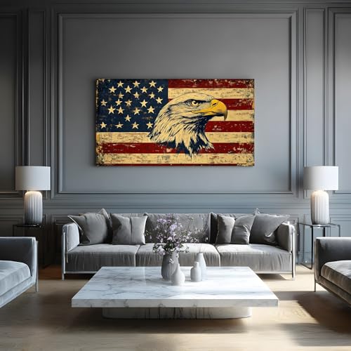 Affiches Décoratives pour Maison Aigle et Drapeau USA - 2