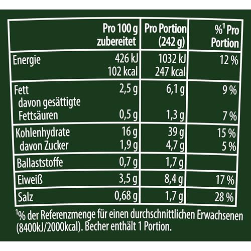 Knorr Pasta Snack Pot Brokkoli & Käse leckere Instant Nudeln fertig in nur 5 Minuten 8x 62 g