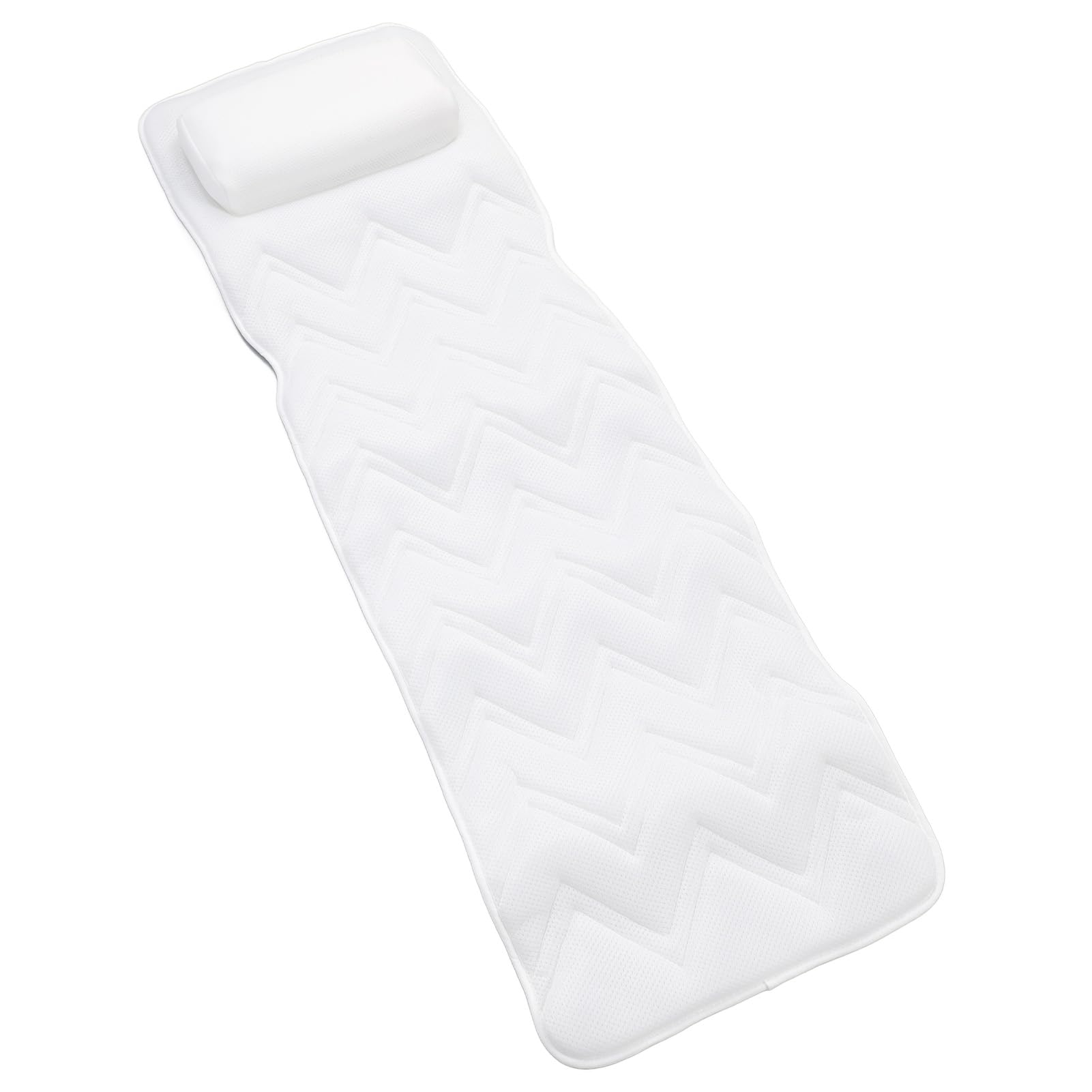 Almohada de Baño de Poliéster de Cuerpo Completo, Cojín para Colchón con Malla Transpirable 5D, 13 Ventosas Antideslizantes para Bañera