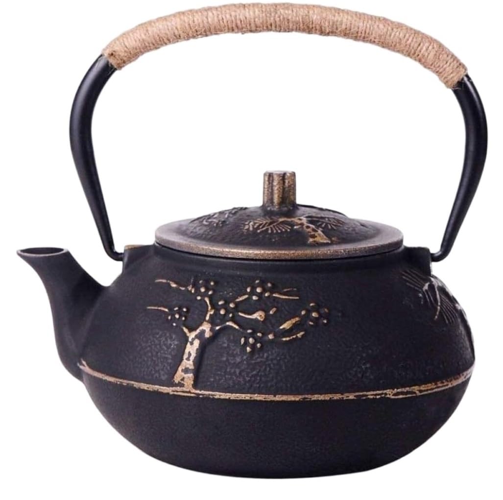 Dzbanek Do Herbaty Czajniczek 900 ML/0,9 L Dzbanki Do Herbaty Japoński Żeliwny Czajniczek Z Zaparzaczem Ze Stali Nierdzewnej Sitko Do Luźnej Herbaty Liściastej Czajnik Do Herbaty