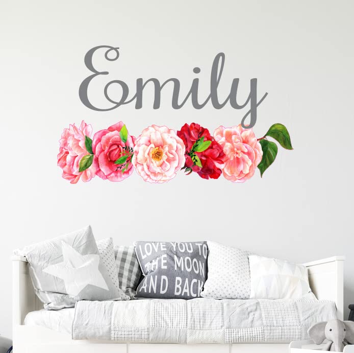Vinilo decorativo floral personalizado 20x9 pulgadas miniatura 4