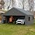 Benass 20x20 Carport Canopy, Heavy Duty Car Port, Portable Car Ports Garage with 2 Roll-Up Zipper Drive Through Doors, Grey
