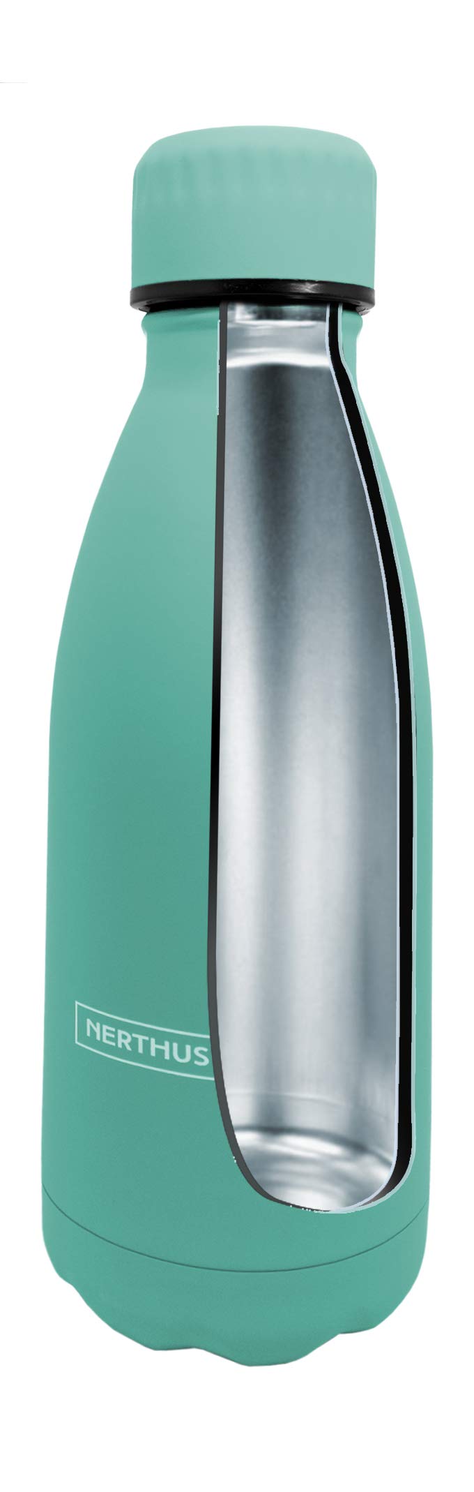 Nerthus FIH 614 Termo Doble Pared para frios y Calientes Diseño Turquesa de Acero Inoxidable 350 ml Libre de BPA, Tapon Hermético, 18/8 — view 2