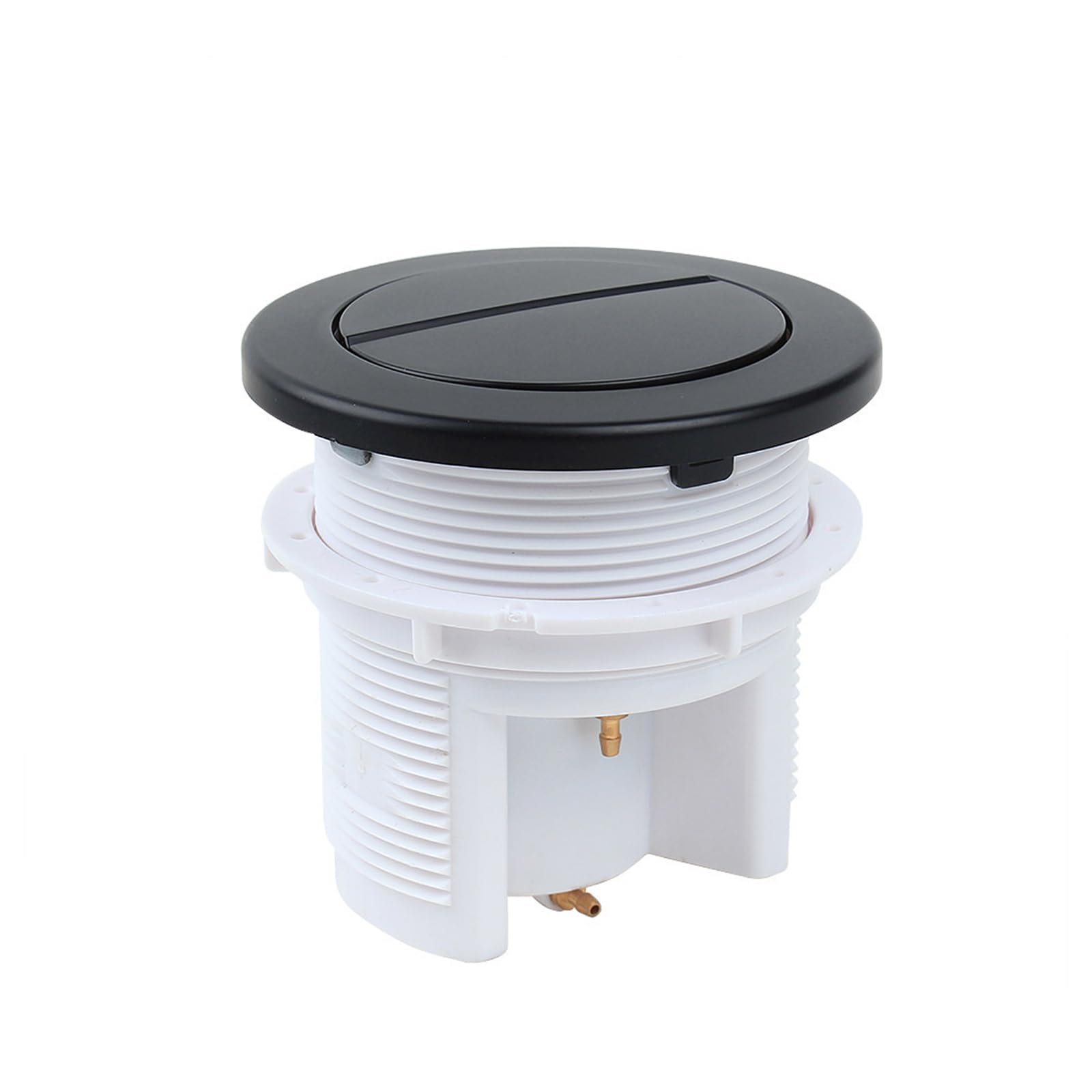 Minglea Black Automatic Shutoffs Double Drain Valves Pneumatic Button High Flows Toilet Gate Button Abs Copper Toilet Tanks Accessory Industrial Tanks Parts