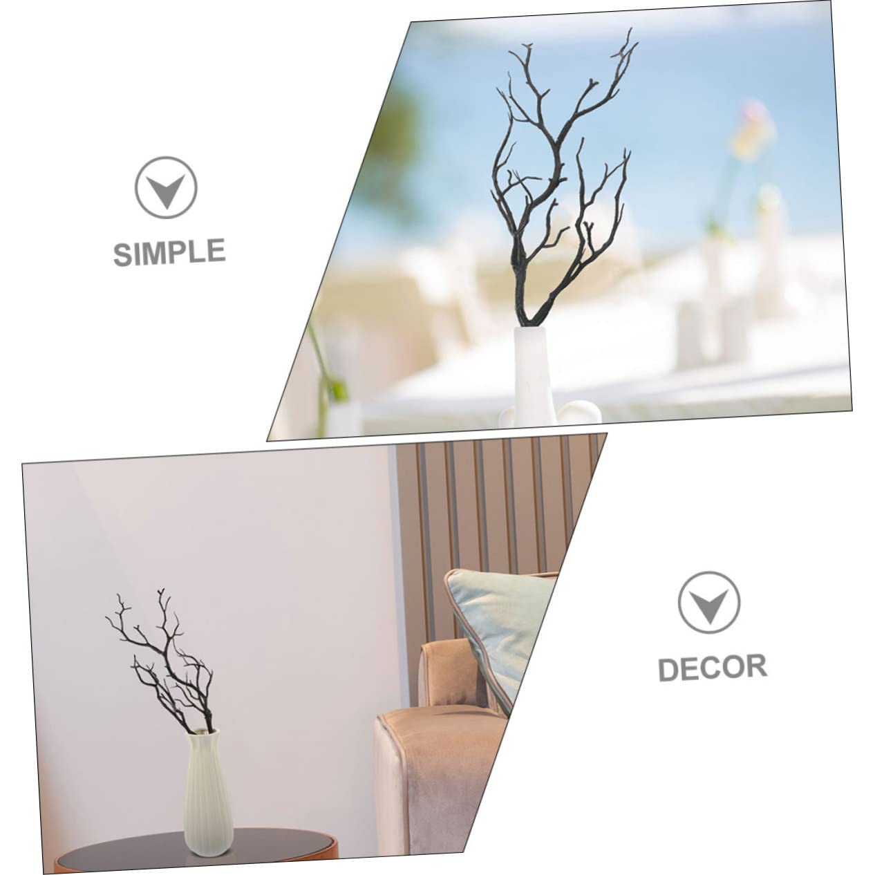 Zerodeko 18pezzi Rami Artificiali Plastica Per Decorazioni Natalizie e Halloween Accessori Finti Per Vasi e Scenografie Rami Decorativi Per Casa e Ufficio