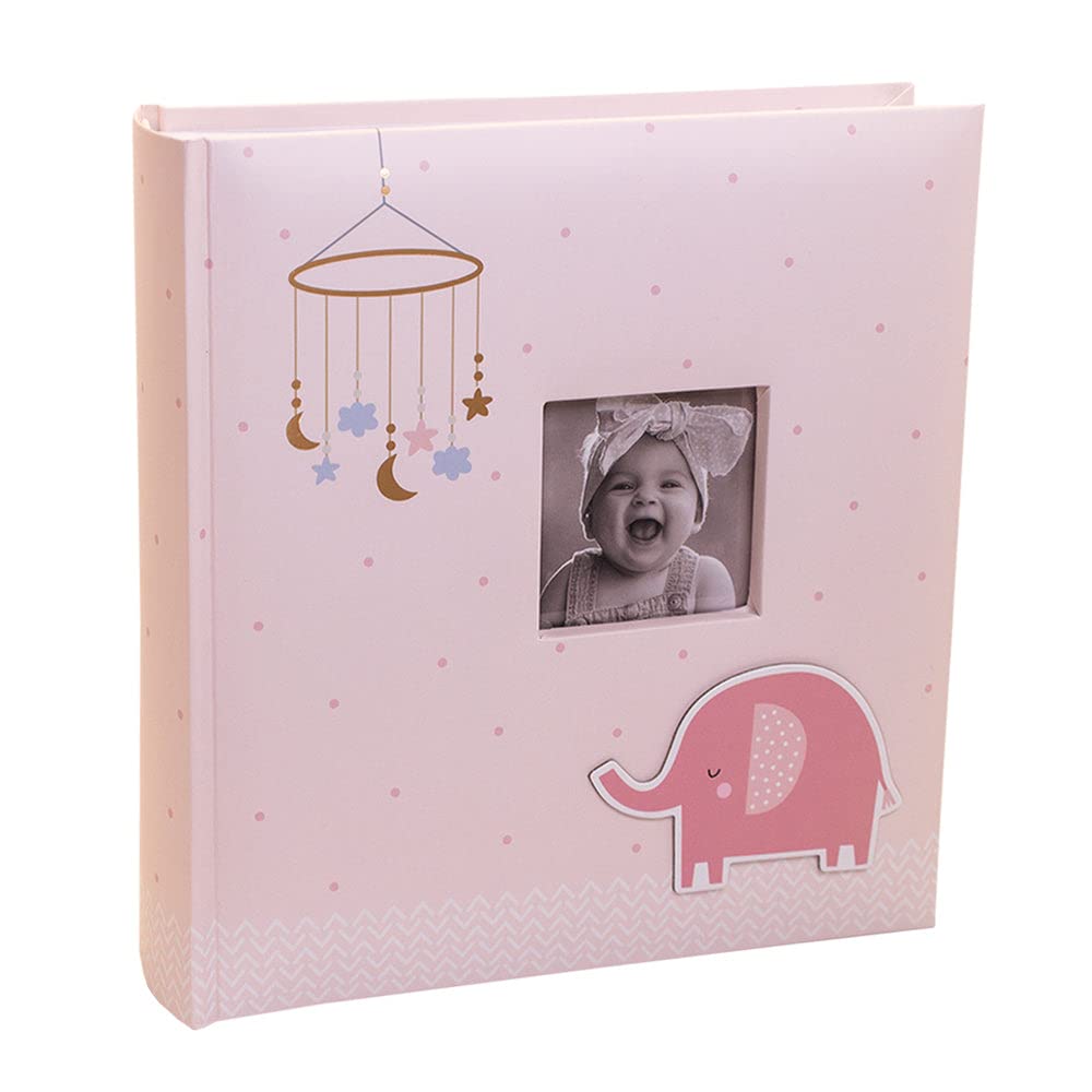 Kenro Baby Animals Pink Elephant Photo Album 200/6X4" from B&Q