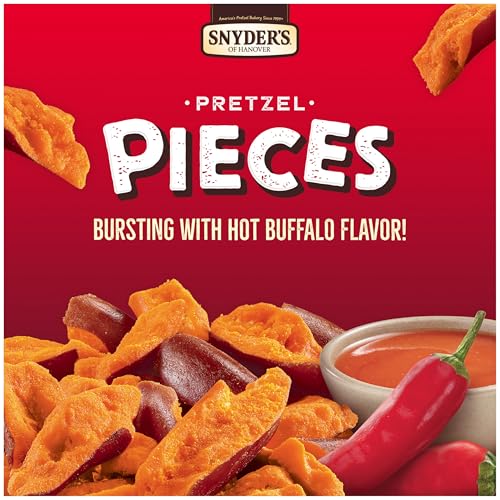 Image of Snyder's of Hanover Pretzel Pieces, Hot Buffalo Wing, 3.25 Ounce, (Pack of 6)