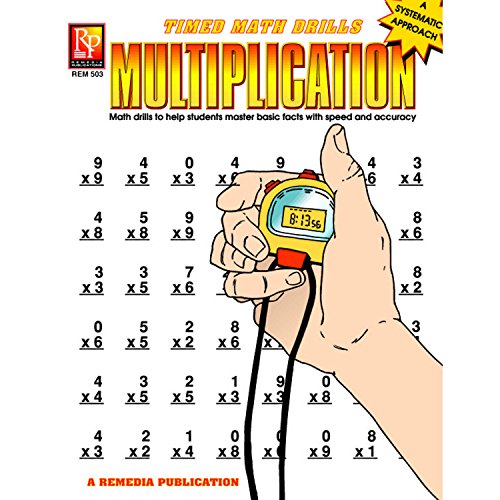Remedia Publications REM503 Multiplication Timed Math Drills Book, 0.1