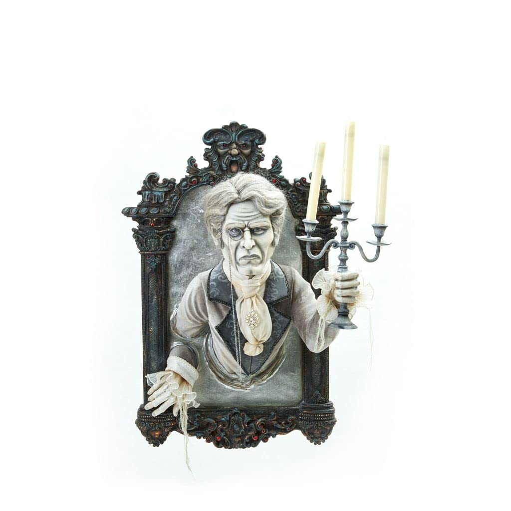 Katherine's Collection 2022 Gone Batty Atticus Apparition w/Candelabra Figurine - Gothic Statue Decor for Halloween