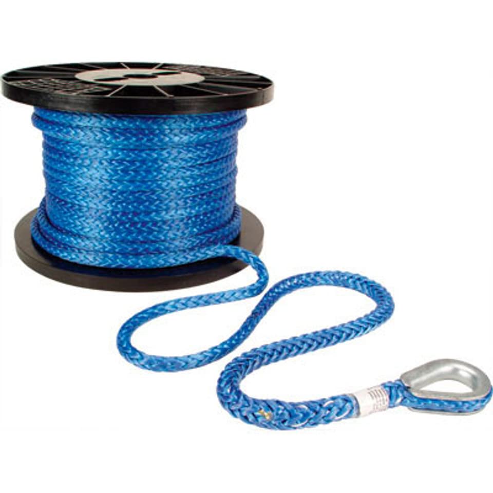 Rope Logic Amsteel Blue 3/8 x 150' w Steel Thimble