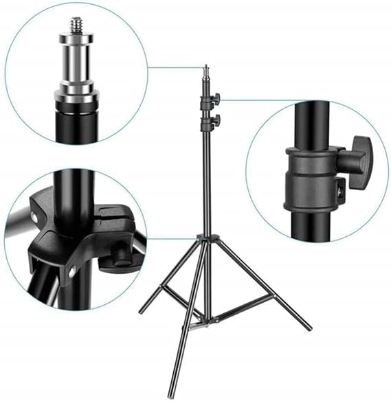 Coverzone Tripod Camera Light Foot Camera Monopod 50cm-200cm Openable Foldable Tripod Publisher Vlog Youtuber Light Tripod Foot