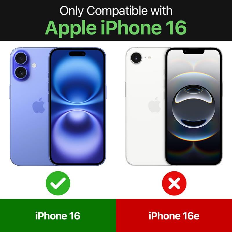 Image of WOW IMAGINE Ultimate Silicone Back Cover Case for iPhone 16 | Heat Dissipation Thin Soft TPU | 360 Camera Protection | Breathable Cooling Holes (Pitch Black)