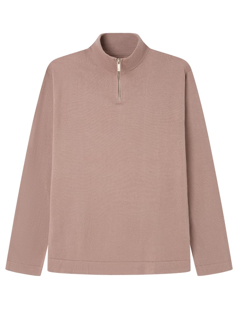 SPRINGFIELD Gg12 Half Zipper Mock Pullover. 100% Bci Cotton Jersey con Cremallera Hombre