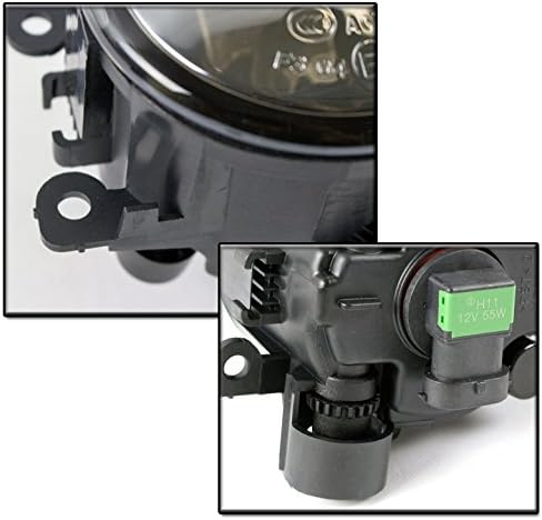 Bumper Driving Fog Lights Lamps Smoke Compatible with Acura Honda Jaguar Lincoln Subaru Suzuki