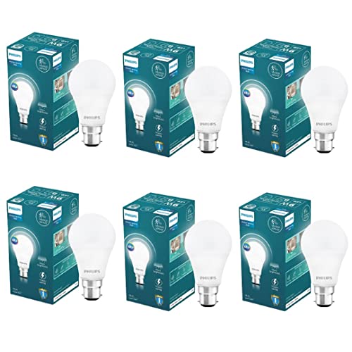 Image of Philips Motion Sensor B22 LED Bulb | Motion Sensor Light for Home | Motion Sensor LED Bulb | Crystal White, Pack of 6| 9w