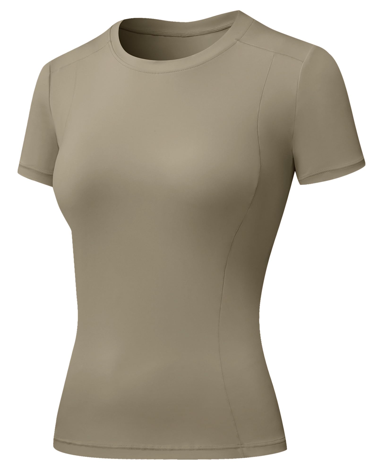 SPVISE Short Sleeve Workout Tops for Women Slim Fitted Athletic Shirt Compression Tee Dry Fit Yoga Gym Tshirt