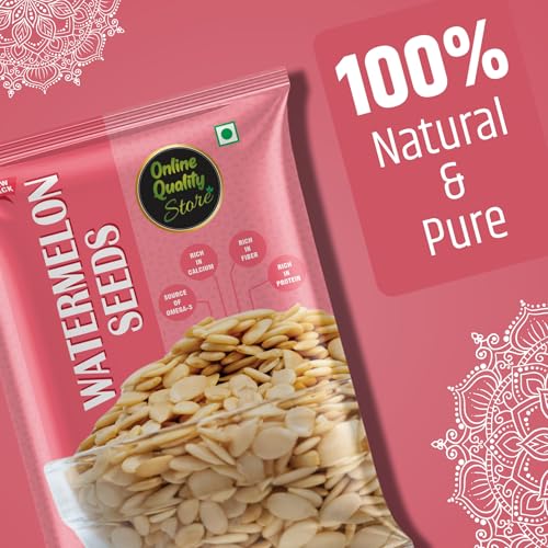Image of Online Quality Store Premium Raw Unroasted Watermelon Seeds 100g Pack for Daily Diet Baking Snacking Smoothies Healthy Breakfast Topping Natural Nutritious Seeds