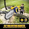 DDKUN 2-in-1 Telescopic Cordless Pole Hedge Trimmer 16-Inch and Pole Saw 8.6-Inch,Compatible with Dewalt 20V Battery(Tool Only),for Tree Trimming and Shrubs Pruning