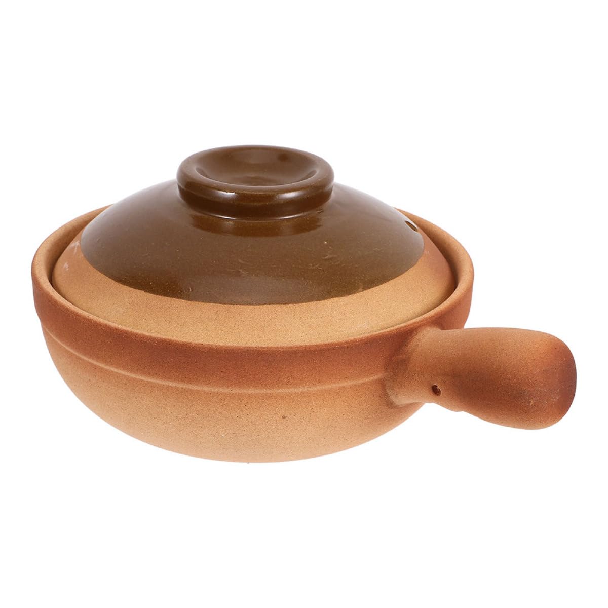 Pentola di Terracotta Asiatica da Cucina 600 Ml Coperchio, Vaso per Zuppa Coreana e Cottura del Riso, Portatile e Riscaldamento Uniforme per Casa e Viaggio