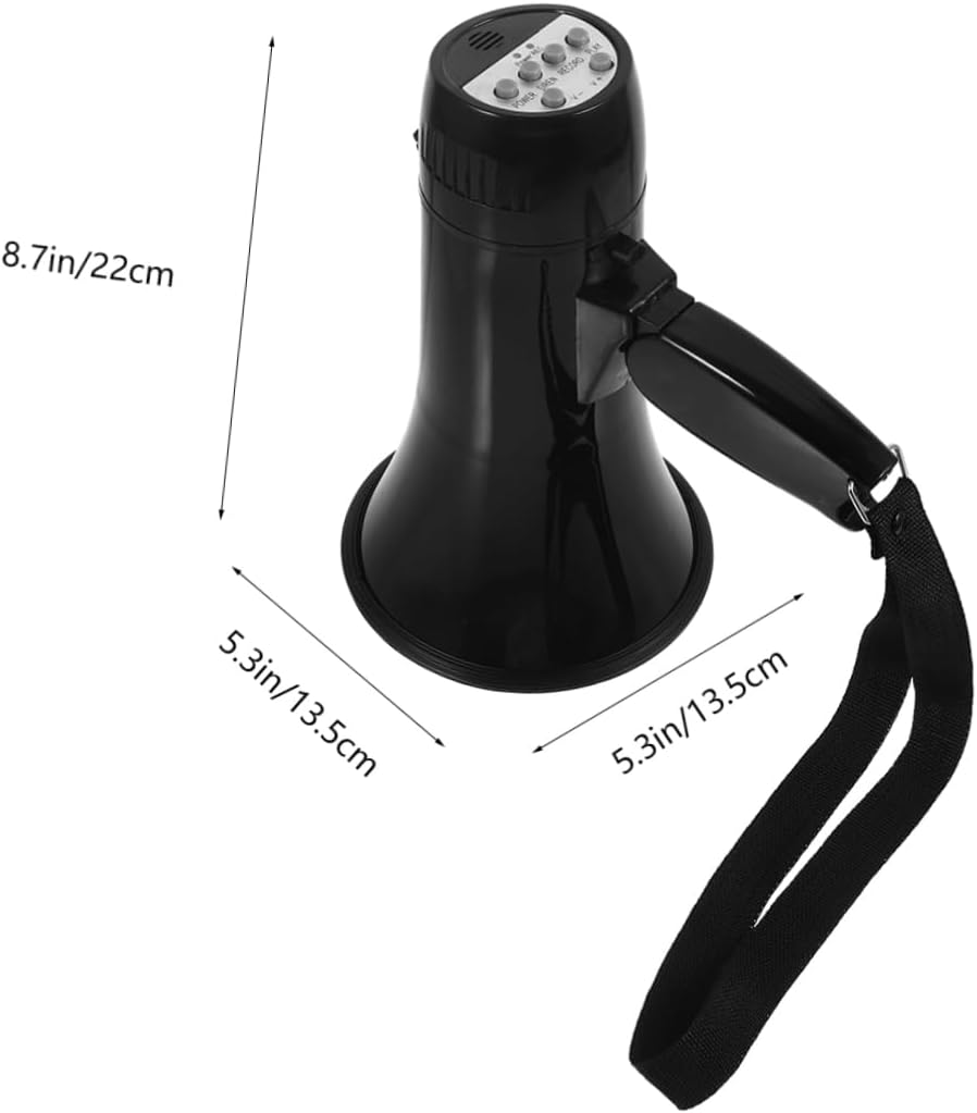 BESPORTBLE 25w Handheld Bullhorn Megaphone with Recording Loud Speaker for Cheerleading and Outdoor Events Lightweight Portable Design for Maximum Voice Projection