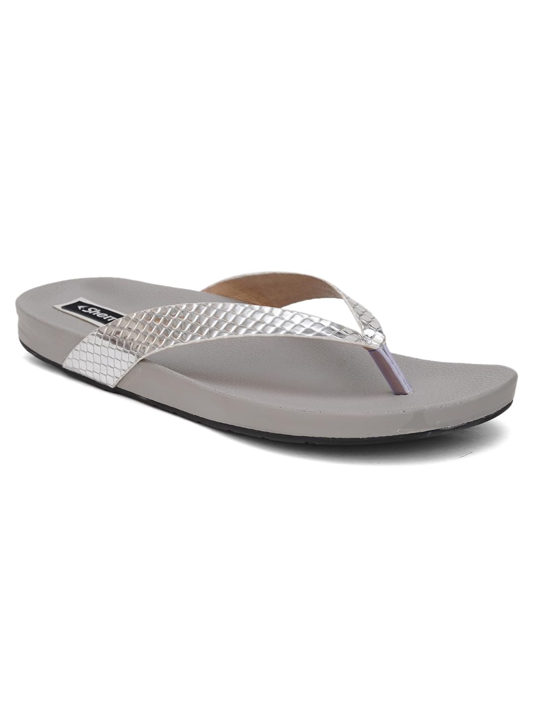 SHERRIF Womens Silver Color Flip-Flops (SF-4483-SILVER-39) (B0CNPZT1SF) Amazon Price History, Amazon Price Tracker