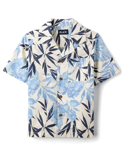 Image of The Children's Place boys Short Sleeve Button Up Shirt