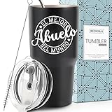 KEDRIAN Abuelo Tumbler 30oz, Best Grandpa Gifts in Spanish From Grandchildren, Regalos Para Abuelos Dia De Los Padres, Ideal Present Picks for His Birthday, Father's Day, Christmas, Gift Ready