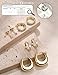 Orazio Small Gold Hoop Earrings Set for Women Trendy, 14K Gold Plated Lightweight Gold Hoop Earrings Chunky Huggie Hoops Earrings Jewelry Gifts