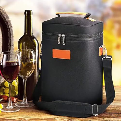 Liz KO Bolsa Para Vinho Térmica Wine Bag Porta Vinho 2 Garrafas Multiuso