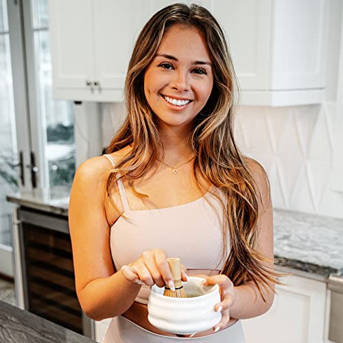 Marce Matcha Set- Matcha Whisk And Bowl- Matcha Tea Set- Matcha Bowl (Matcha Cup), Bamboo Whisk, Matcha Scoop, Matcha Whisk Stand (Chasen Holder)- The Perfect Matcha Kit For Matcha Tea Ceremony (5Pc) #TOP3