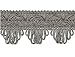 Produktbild Luxus Posamentenborte 20 m Breite 3,5cm Farbe Silber Brokatborten Dekoborte Bordüre Borte mit Posamenten Fransen Brokat Spitze Bordüre Antik Jugendstil Barock (DE)